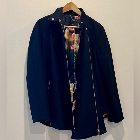 Ted Baker Wool Cape Coat - Picture 2 of 4